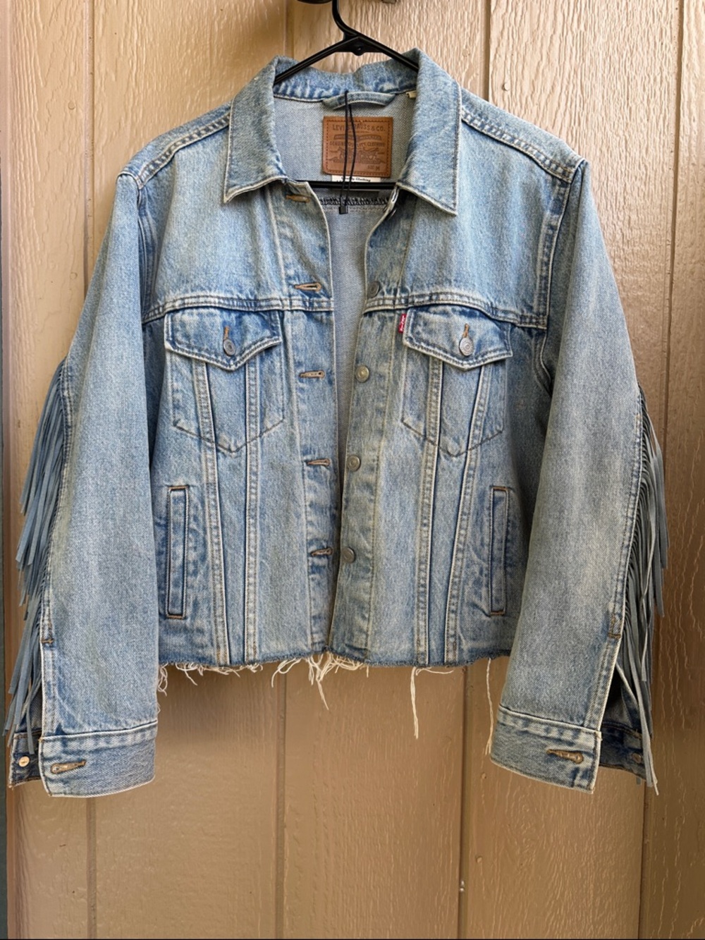Levi’s Premium denim fringe jacket